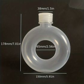 Kawaii Doughnut Water Bottle, PP Plastic Heat-resistant Water Cup Suitable For Adults And Children Daily Carrying And Outdoor Hiking Camping Trips - T
