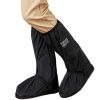 Waterproof Rain Boot Shoe Cover with reflector - Black - XL