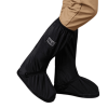 Waterproof Rain Boot Shoe Cover with reflector - Black - S