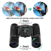 Binoculars 500x25 HD Telescope 5000M Long Range Folding Mini Telescope BAK4 Optics For Hunting Sports Outdoor Camping Travel - 300x25 with clip