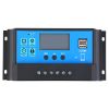 60A 12V/24V PWM Solar Panel Regulator Charge Controller Auto Focus Tracking - as picture