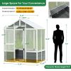 76''x48''x86'' Polycarbonate Greenhouse, Walk-in Outdoor Plant Gardening Greenhouse for Patio Backyard Lawn, Cold Frame Wooden Greenhouse Garden Shed