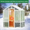 76''x48''x86'' Polycarbonate Greenhouse, Walk-in Outdoor Plant Gardening Greenhouse for Patio Backyard Lawn, Cold Frame Wooden Greenhouse Garden Shed