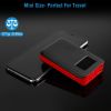 10000mAh Portable Power Bank External Battery Pack Charger Dual USB Charge Ports with LCD Display Flashlight Type C Micro USB Lightning Input Ports -