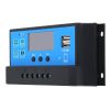 60A 12V/24V PWM Solar Panel Regulator Charge Controller Auto Focus Tracking - as picture