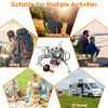 4000W Portable Camping Stove Foldable Powerful Gas Stove Backpacking Burner Collapsible Piezo Ignition with Carrying Case for Outdoor Hiking Cooking -