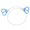 Portable Stainless Steel Wire Chain Saw; Manual Sawing Cutting; Emergency Survival Tool For Camping Hiking Trekking Travel - Blue