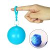 1pc Disposable Raincoat Keychain; Emergency Rain Coat For Hiking And Camping; Unisex Cycling And Camping Accessories - Random Color - Raincoat Ball Se