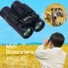 40x22 HD Powerful Binoculars 2000M Long Range Folding Mini Telescope BAK4 FMC Optics For Hunting Sports Outdoor Camping Travel - Black