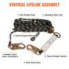 Outdoor Vertical Lifeline Assembly Fall Protection Rope - As pic show - 25 feet