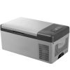 Camping Travel & Picnics Portable Car Refrigerator Mini Fridge Freezer - Gray - 16 Quart