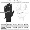 1Pair Winter Gloves Touchscreen Thermal Windproof Fleece Lined Gloves - 2XL