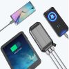 Sun Chaser Mini Solar Powered Wireless Phone Charger 10; 000 mAh With LED Flood Light - GREEN