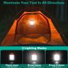 Solar Camping Lantern LED Collapsible Tent Lamp USB Rechargeable Portable Emergency Camping Light for Hiking Fishing Outdoor - White