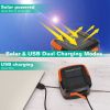 Solar Camping Lantern LED Collapsible Tent Lamp USB Rechargeable Portable Emergency Camping Light for Hiking Fishing Outdoor - White