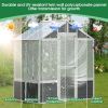 76''x48''x86'' Polycarbonate Greenhouse, Walk-in Outdoor Plant Gardening Greenhouse for Patio Backyard Lawn, Cold Frame Wooden Greenhouse Garden Shed