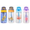 16.2Oz Leak-proof Kids Water Bottle with Straw Push Button Sport Water Bottle for Kids Crab Ship Jellyfish Rocket - Ship