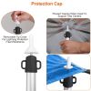 2Pcs Telescoping Tarp Poles Portable Aluminum Awning Poles 3ft to 7.5ft Adjustable Telescopic Tarp Tent Rods - Black