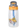 16.2Oz Leak-proof Kids Water Bottle with Straw Push Button Sport Water Bottle for Kids Crab Ship Jellyfish Rocket - Ship