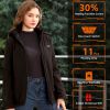 Women's Heated Jacket with Battery Pack, Outdoor Sports Heated Jackets for Women in Black - M