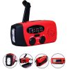 Storm Safe Emergency AM/FM/NOAA Weather Band Radio With Solar Flash Light And Built-in Phone Charger - RED