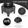 Portable Stove Fire Pit for Outdoor Camping Hiking Traveling - Black - Style A
