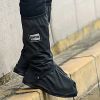 Waterproof Rain Boot Shoe Cover with reflector - Black - S