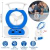 Desk Cooling Fan w/180¬∞Adjustable LED Lamp Baby Stroller Fan Emergency Flashlight Torch - Blue