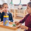 16.2Oz Leak-proof Kids Water Bottle with Straw Push Button Sport Water Bottle for Kids Crab Ship Jellyfish Rocket - Rocket
