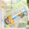 16.2Oz Leak-proof Kids Water Bottle with Straw Push Button Sport Water Bottle for Kids Crab Ship Jellyfish Rocket - Ship