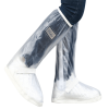 Waterproof Rain Boot Shoe Cover with reflector - White - M