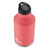 railblazer Insulated Stainless Steel Growler with Wide Mouth Lid,64 oz., Rubberized - Pink